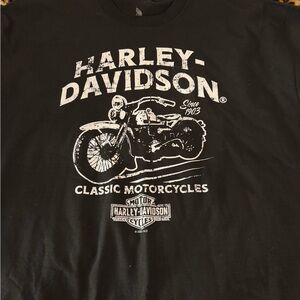 Harley-Davidson Black Short-Sleeve Classic Motorcycles Graphic Tee